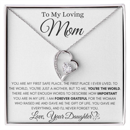 To My Loving Mom - Forever Love Necklace