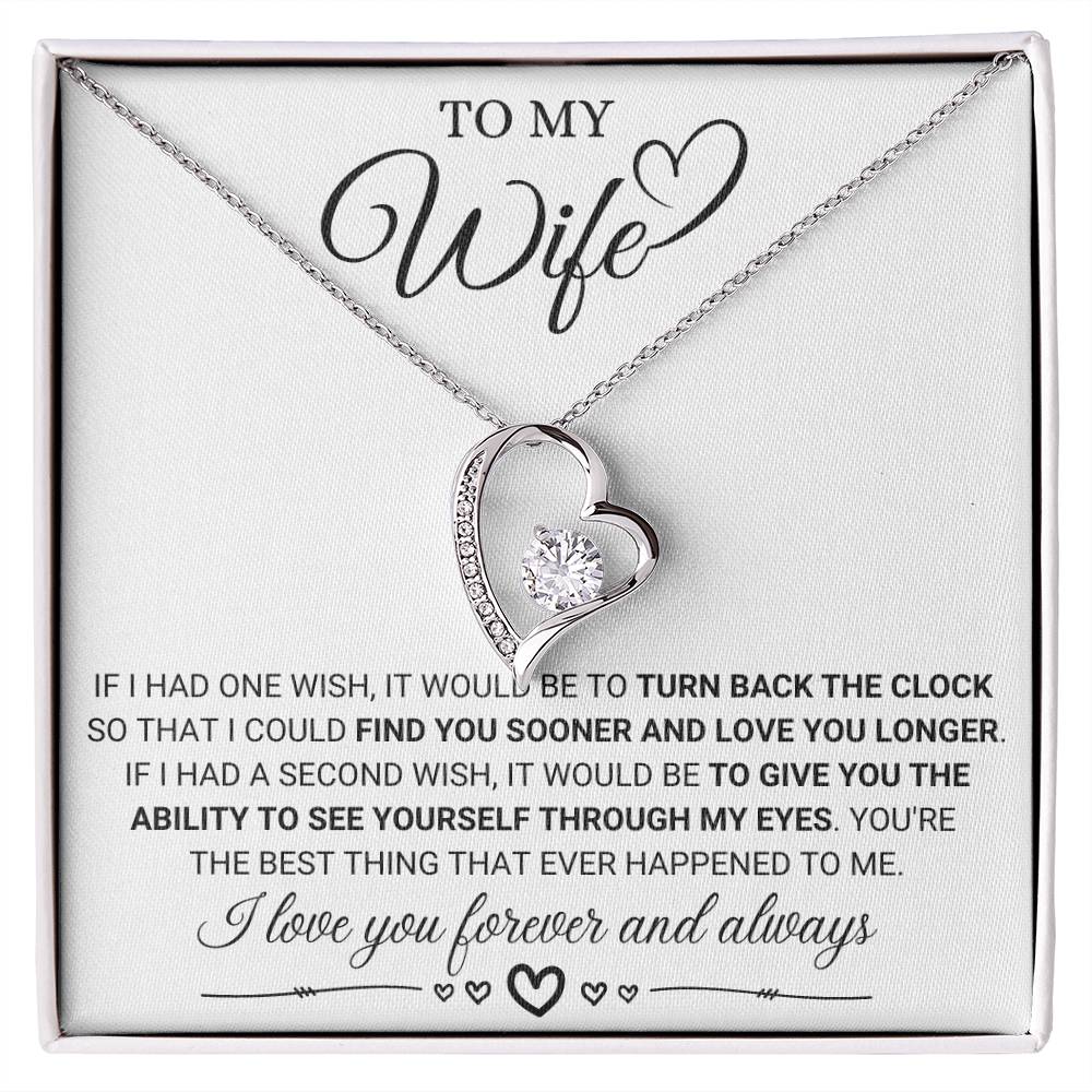 To My Wife - Forever and Always - Forever Love Necklace