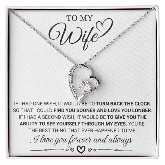 To My Wife - Forever and Always - Forever Love Necklace