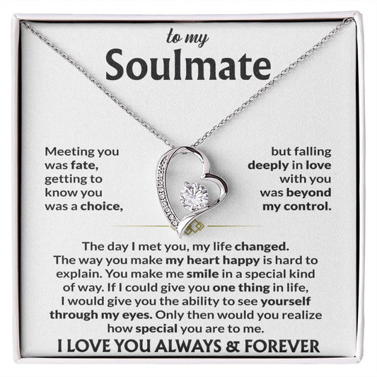 To My Soulmate - Always and Forever - Forever Love Necklace