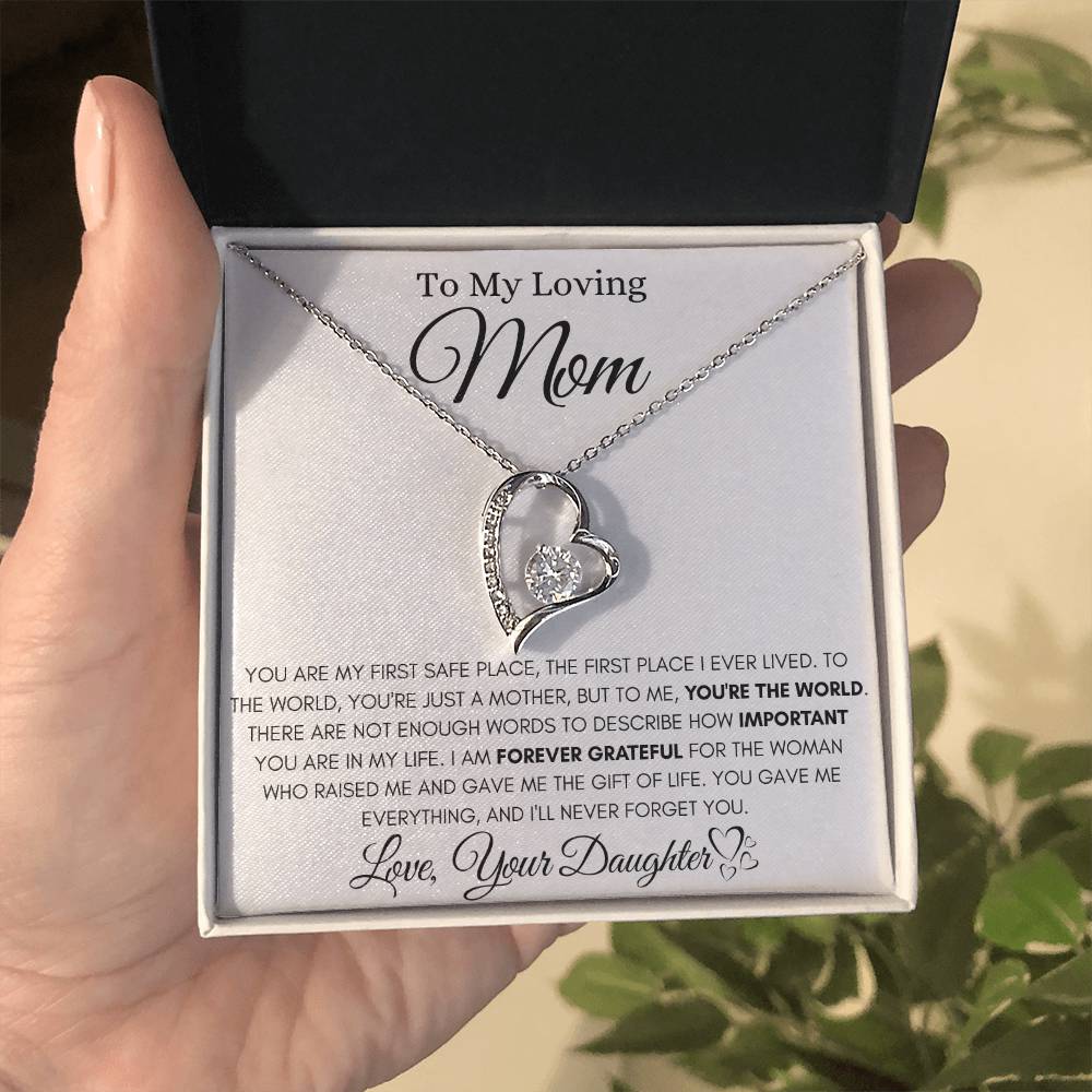 To My Loving Mom - Forever Love Necklace