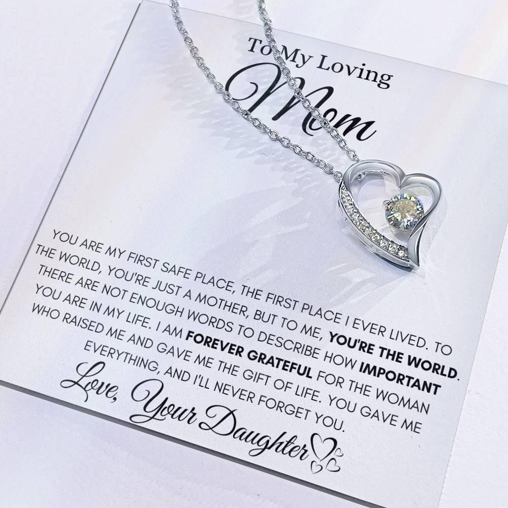 To My Loving Mom - Forever Love Necklace