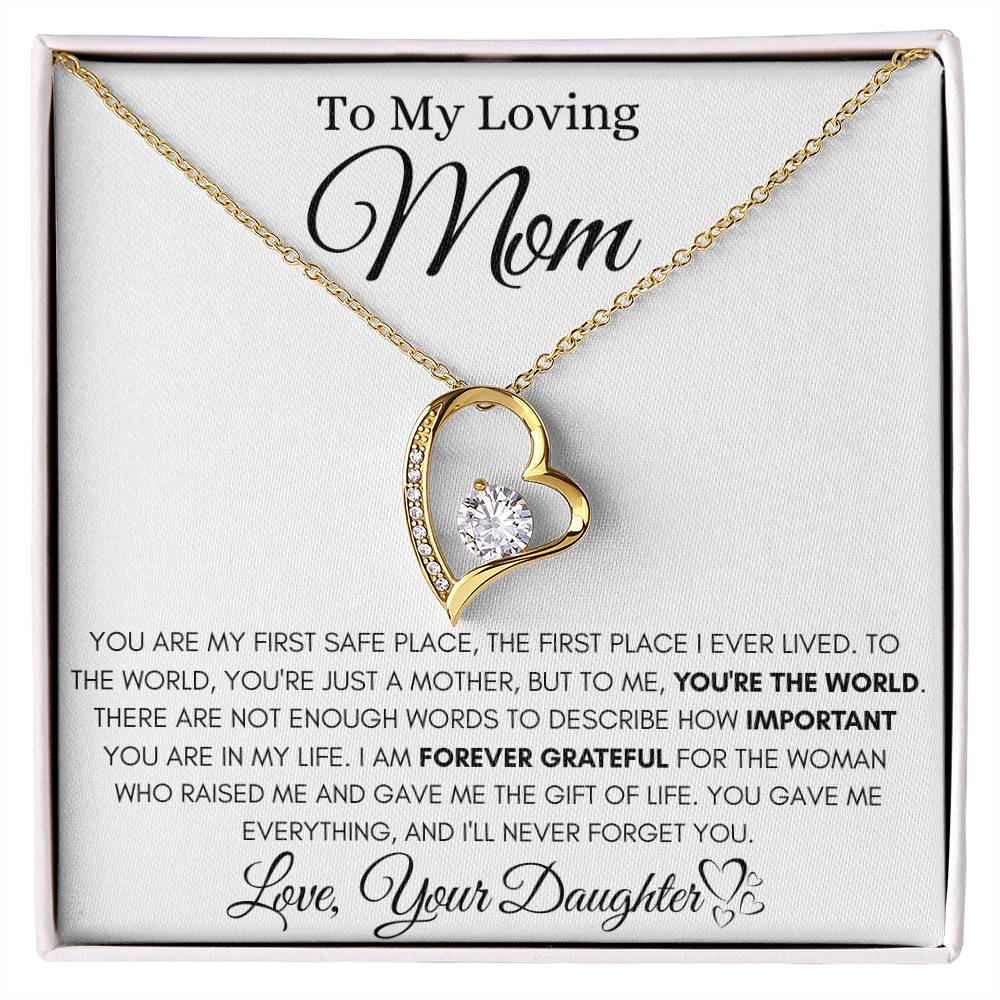 To My Loving Mom - Forever Love Necklace