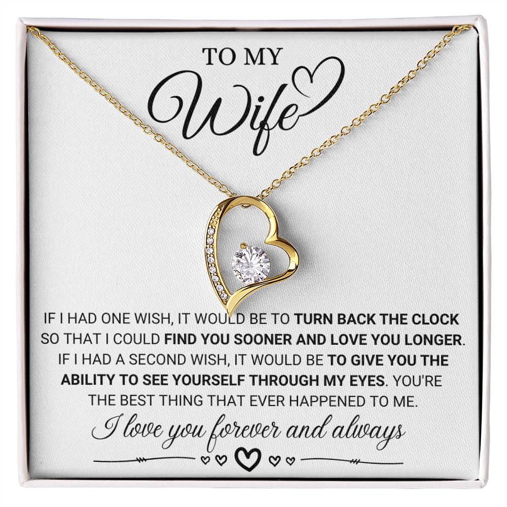 To My Wife - Forever and Always - Forever Love Necklace