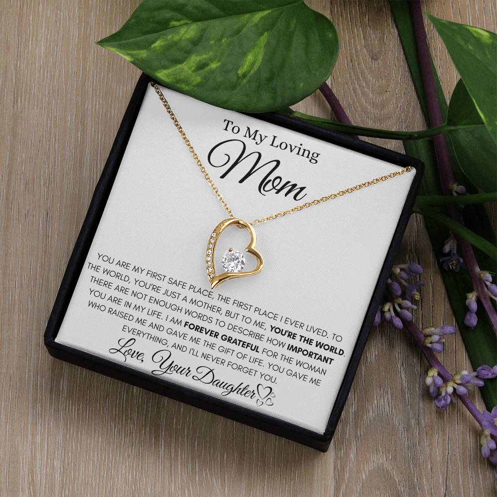 To My Loving Mom - Forever Love Necklace