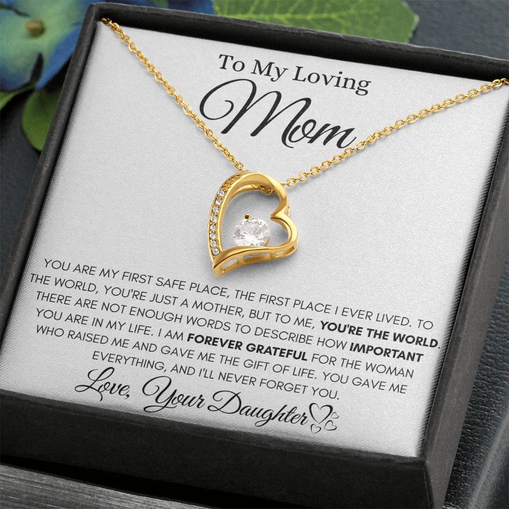 To My Loving Mom - Forever Love Necklace