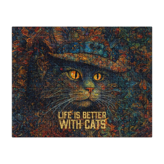 Mosaic Cat - High Quality 16" x 20" Puzzle