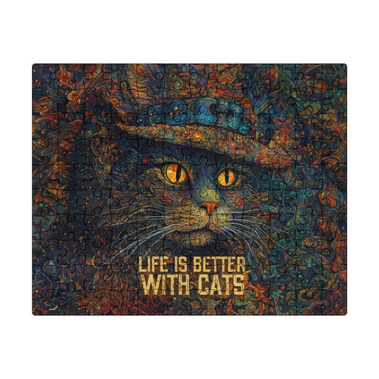 Mosaic Cat - High Quality 8" x 10" Puzzle