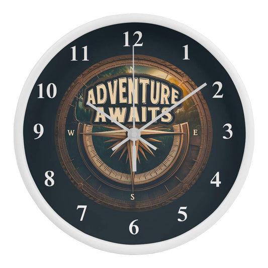 Adventure Awaits - Wooden Frame 10" Clock