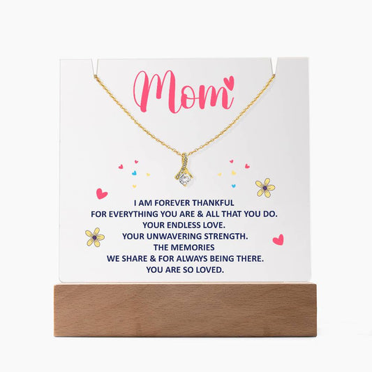 Mom - Keepsake Acrylic & Alluring Beauty Necklace