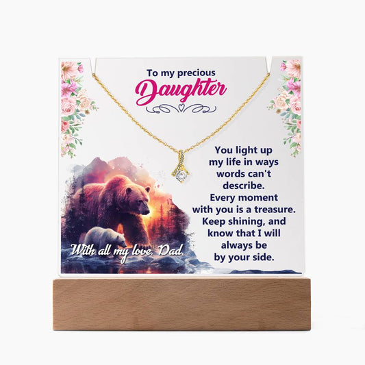 My Precious Daughter - Keepsake Acrylic & Alluring Beauty Necklace