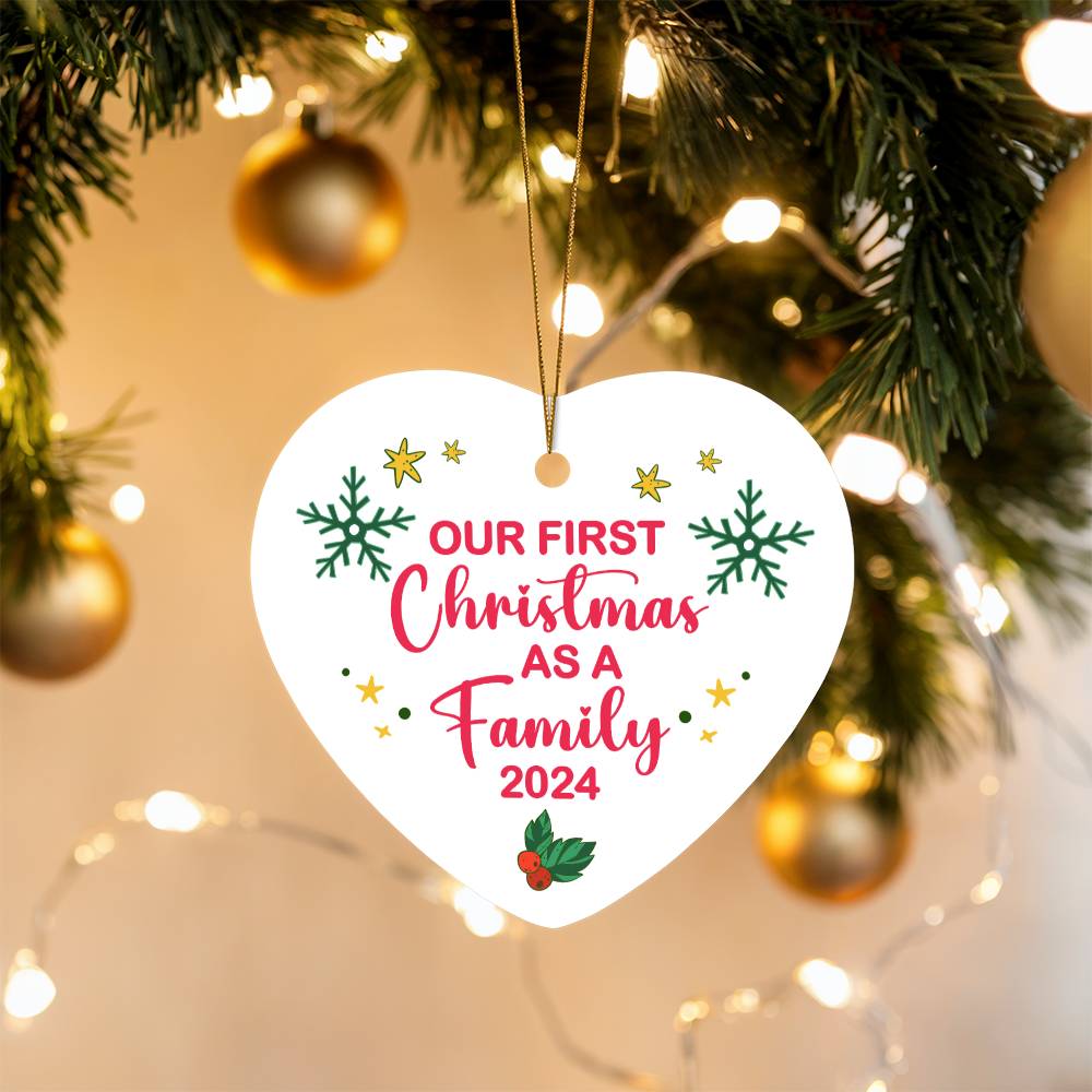 Heart Ornament - Our First Christmas 2024