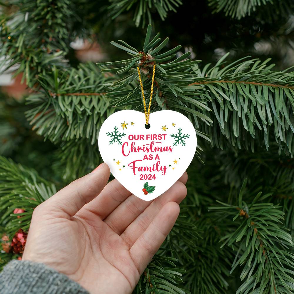 Heart Ornament - Our First Christmas 2024