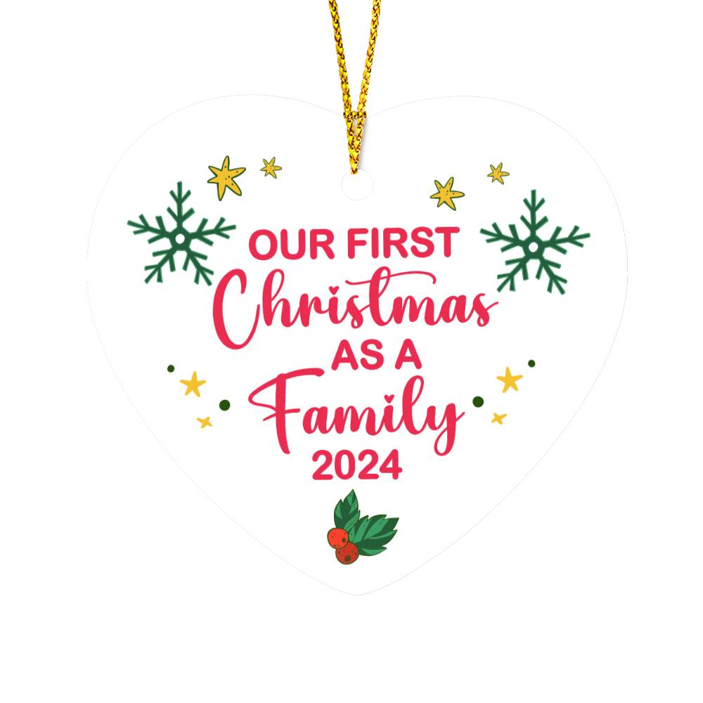 Heart Ornament - Our First Christmas 2024