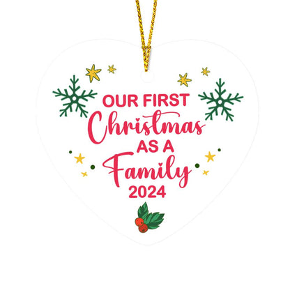 Heart Ornament - Our First Christmas 2024