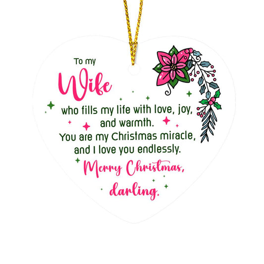 Heart Ornament - To My Wife