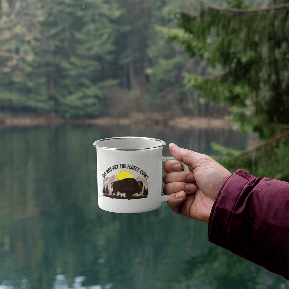 Do Not Pet The Fluffy Cows - High Quality Camping Mug