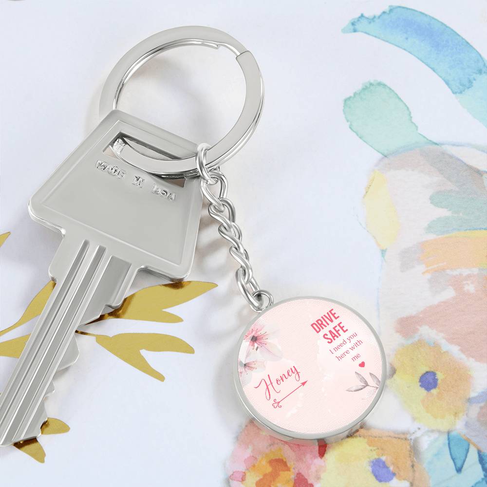 Honey - Graphic Circle Keychain