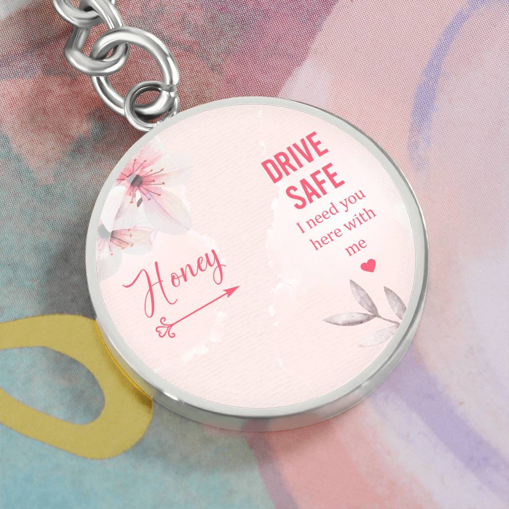 Honey - Graphic Circle Keychain