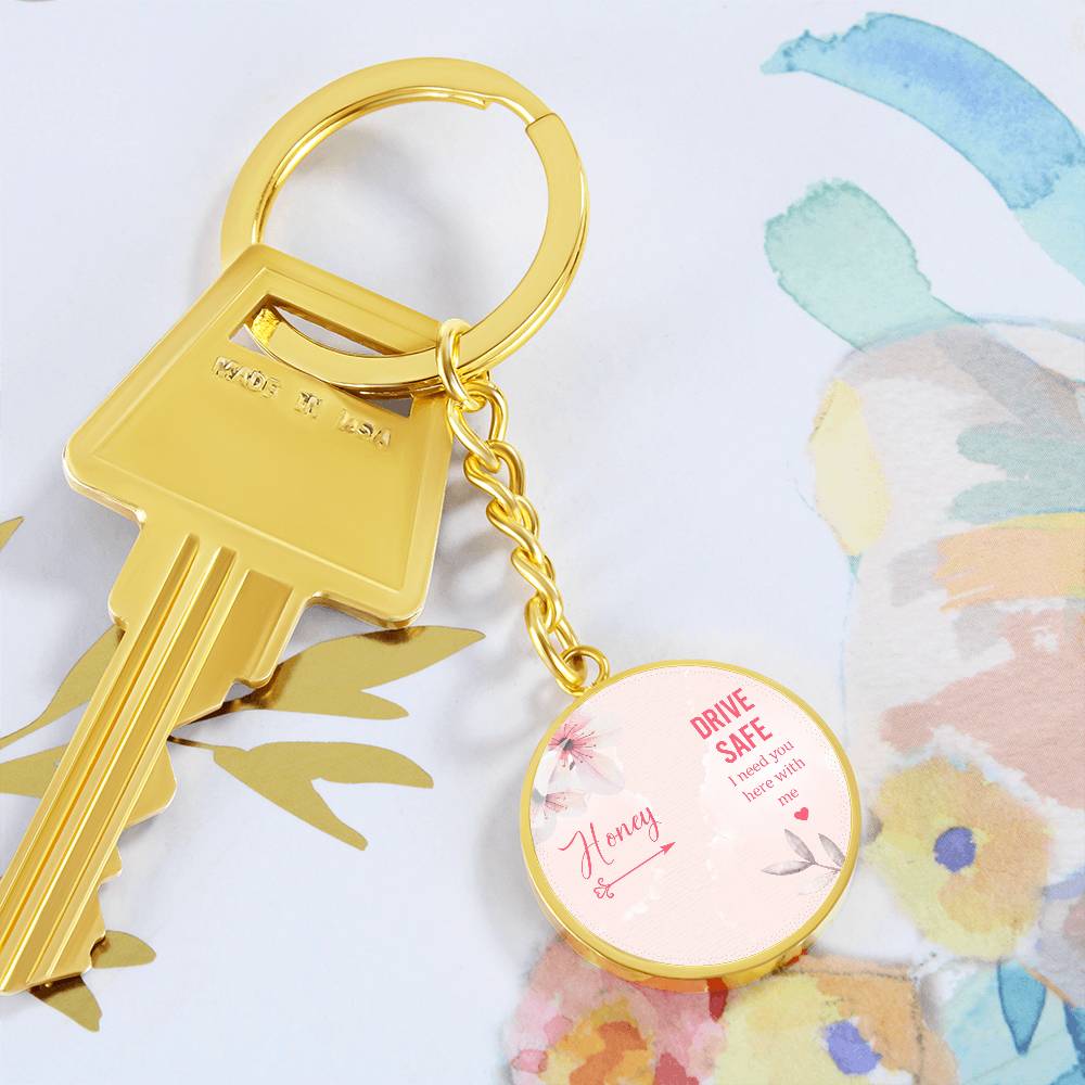 Honey - Graphic Circle Keychain