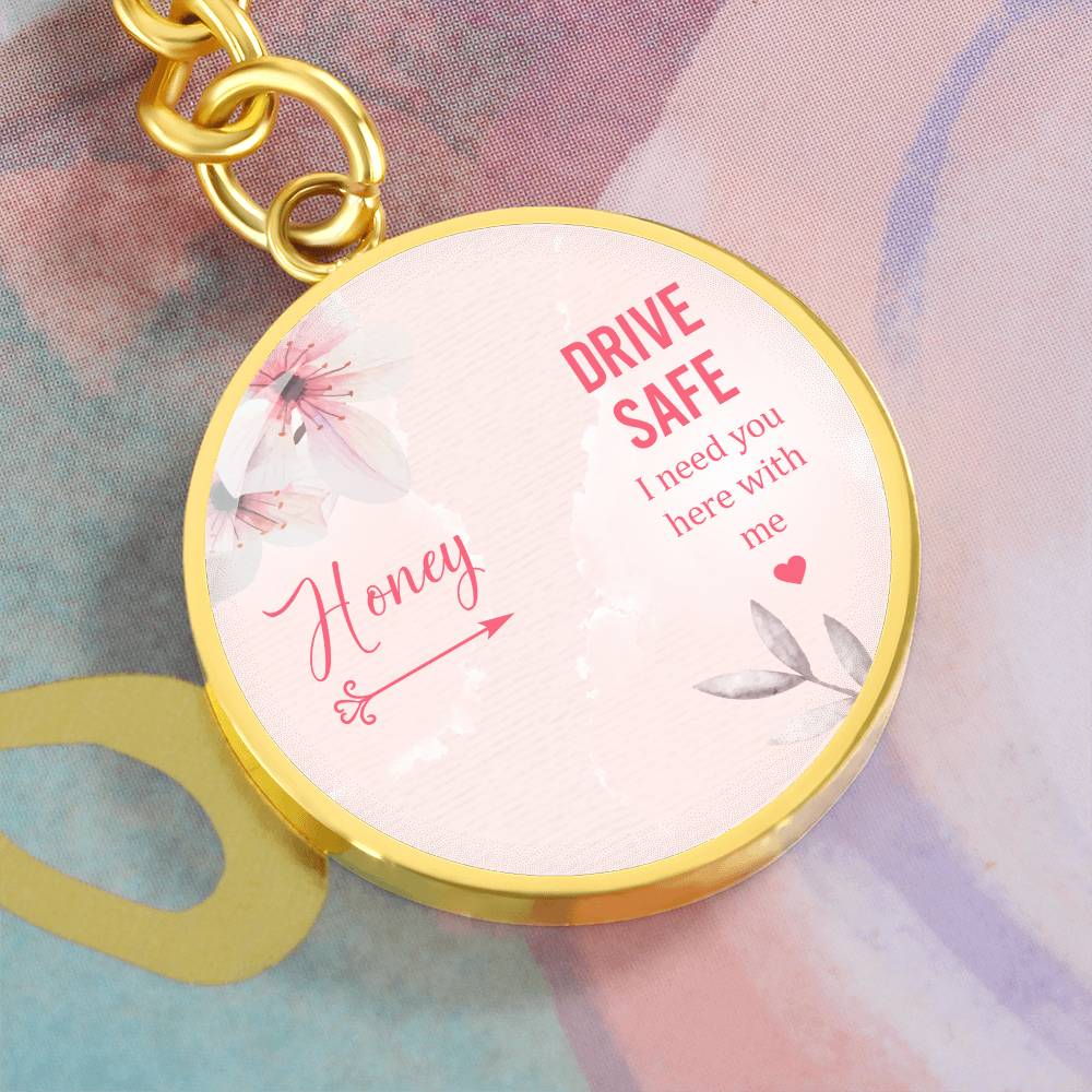 Honey - Graphic Circle Keychain