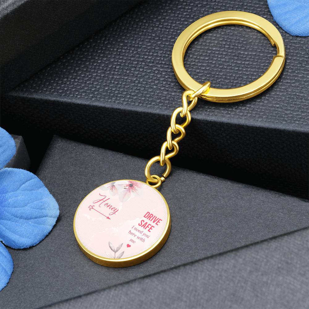 Honey - Graphic Circle Keychain