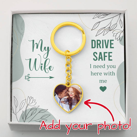 My Wife - Buyer Upload Graphic Heart Keychain