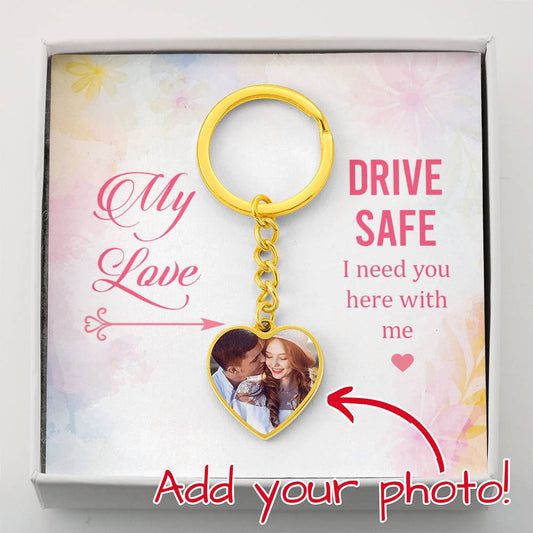 My Love - Buyer Upload Graphic Heart Keychain